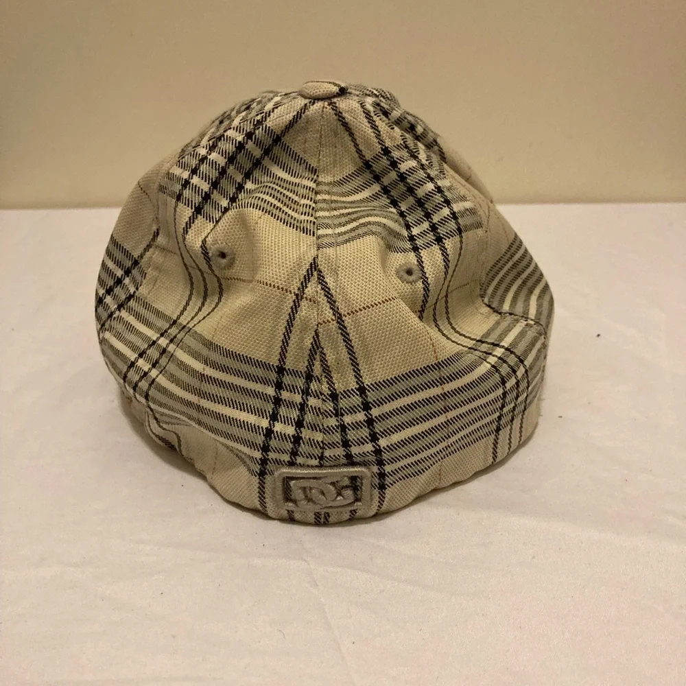 DC Beige Plaid Baseball Cap with Black Accents - Picture 3 of 9